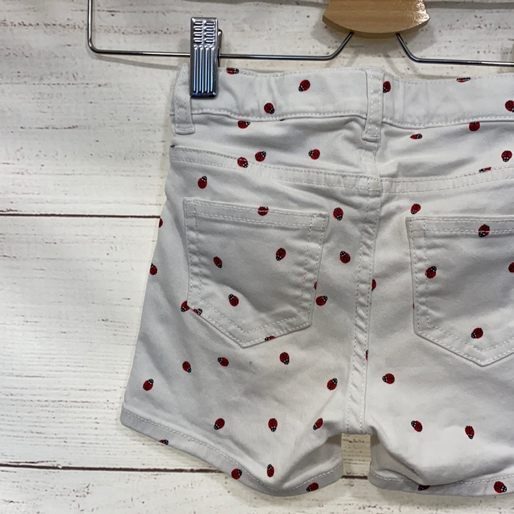 4-5 Years toddler white denim shorts ladybugs H&M - Picture 7 of 9